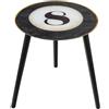 Baroni Home Tavolino Moderno in Vetro con Struttura in Metallo per Soggiorno, Camera da Letto, Ufficio, Multiuso, Tavolo Decorativo di Design Colorato,1 Ripiano, Biliardo, 42X42X40 cm