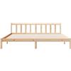 HEFZGDB Letto Extra Lungo senza Materasso 200x220 cm in Legno di Pino King Size Giroletto Matrimoniale