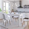 MOBCANT Tavolo da Pranzo Bianco 120x60x76 cm in Legno Multistrato, Tavolo consolle Tavolo da bar Tavolo cucina Tavoli ristorante Geeignet für Sala da pranzo Hotel Appartamento Soggiorno