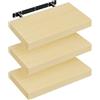 WOLTU Mensola da Muro Rettangolare Scaffale Libreria a Parete Decorazione per Cameretta Ufficio Porta CD/Dvd in Legno Rovere giallo 40cm, Set di 3, RG9372kei-3