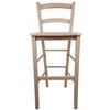 Sedam Srl Sgabello Venezia, in Legno MASSELLO, Comodo e Resistente, per Interni ed Esterni, Vari Colori e SEDUTE Disponibili, Ordine Minimo 2 Pezzi (Grezzo, Massello)