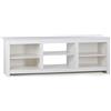 Brigros WeHome - Mobile TV 6 Ripiani, 180x42x60 Cm, Mobile Porta TV Con 4 Ripiani Chiusi E 2 Aperti, Supporto TV Per Soggiorno Moderno Mobili O Salotto (Bianco)