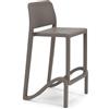 REDÒKASA Sgabello Giano in polipropilene da interno ed esterno - impilabile (Altezza seduta 75 CM, Tortora)