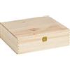Cassette in legno Cassetta per Vino con Separatori in Legno per 3 Bottiglie Standard da 750 ml Regalo/Matrimonio, Cresima, Battesimo, Eventi, Feste - Misure Interne: 31,8X26,6X8,5 - Art. TLCOF3
