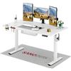 SANODESK Scrivania elettrica regolabile in altezza, semplice con piano del tavolo, funzione memoria e gancio, scrivania regolabile in altezza, elettrica per ufficio, casa e casa (160 x 60 cm, bianco)