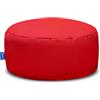 Bruni - Pouf rotondo, per interni ed esterni, ideale come poggiapiedi, per yoga o meditazione, taglia M, colore rosso