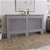 Vida Designs Chelsea Copertura del radiatore Olive Grey - Grande - Doghe verticali moderne per miglior circolazione del calore - H82xW152xD19cm - MDF verniciato per soggiorno e corridoio