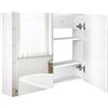 HOMCOM Specchio Bagno Contenitore Ante a Chiusura Ammortizzata Bianco