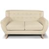 SAMIRA Divano 2 posti in tessuto - Emily (Beige)