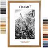 FRAMO35 24x33 Cornice (Quercia Rustico) in MDF Fatta a Mano con lastra di Vetro Artificiale antiriflesso a Prova di Rottura e Robusta Parete Posteriore in MDF, Larghezza Cornice: 35 mm
