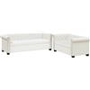 vidaXL Set Divani da 2/3 Posti Persone Ecopelle Bianco Sofà Divanetto Salotto