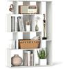 COSTWAY Libreria Geometrica Aperta, Scaffale a 6 Cubi con Kit Anti-Ribaltamento, Mensola Espositiva per Camera da Letto Studio Soggiorno, 80 x 30 x 119 cm (Bianco)