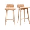 Miliboo Sgabelli da bar scandinavi in legno chiaro H65 cm (confezione da 2) BALTIK