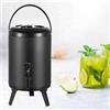 GYYFQH Thermos con Rubinetto 6L/8L/10L/12L Dispenser per Bevande caraffa in Acciaio Inox a Doppio Isolamento per Limonata tè Freddo e caffè(Matte Black,12L)