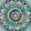 N / A 5D Diamante Pittura Completa Kit di Trapani per Adulti Bambini Mandala Blu Kit per Diamond Painting Fai da Te Immagine di Strass Art Craft Decorazione della Parete di Casa -Round Drill,50x50cm
