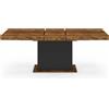 IDMarket - Tavolo da pranzo rettangolare allungabile EDEN 6-10 persone Legno effetto antico e nero 160-200 cm