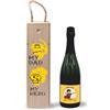 Generico ''My dad my hero'' Set Regalo per Papà, Bottiglia di Vino con Scatola in Legno Etichetta Personalizzata con Foto Idea regalo festa del Papà Babbo Festa dei nonni Natale