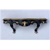 artissimo Consolle da parete, colore nero, oro, barocco, anticato, mensola a specchio, 49 x 13 x 21 cm