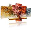 DekoArte 404 - Quadri moderni Stampa di Immagini Artistica Digitalizzata | Tela Decorativa Per Soggiorno o Stanza da letto | Stile Paesaggio Alberi quattro stagioni dell'Anno | 5 Pezzi 200 x 100cm XXL