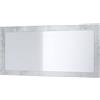 Vladon Specchio Lima, Specchio da Parete con Cornice Moderna, Bianco Lucido (89 x 45 cm)