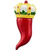 Doni Bomboniere Laurea 12PZ Calamita A Forma di Cornetto Portafortuna Corno Segnaposto Confettata Magnete Magistrale CN Corona Decorata con Foglie Idee Regalo Complete Originali Economiche