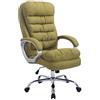 CLP Sedia Ufficio Vancouver XXL In Stoffa I Poltrona Elegante Direttore Carico Max 235 KG I Poltrona Rinforzata, Colore:verde