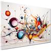 ARTEDinoi Quadro Moderno Stampa su Tela Astratto Canvas Dimensione 90x60x2cm