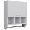 Vicco Mobile bagno Fynn, Bianco, 59.2 x 70.5 cm Pensile a 2 ante, da parete per la conservazione di accessori da bagno