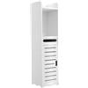 TaNeHaKi Organize - Mobiletto da bagno con 3 scomparti di stoccaggio, bianco per il bagno, 20x20x80cm