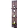 Mendler Pannello Decorativo con mensole Ripiani HWC-C92 Legno paulonia Marrone