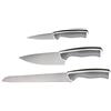 Ikea ANDLIG - Set di 3 coltelli, grigio chiaro, bianco