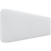 DHOME Testata Imbottita Liscia Arrotondata in Similpelle per Parete Acustica Testate Fonoassorbenti Testiera Letto Camera da Letto (Bianco, 160cm)