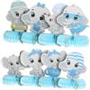 Ipetboom 8 Pezzi Ornamenti a Nido d'Ape Elefante per Decorazioni Festive - Centrotavola Colorato per Compleanni Baby Shower Feste a Tema Animali 19X15Cm