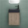 Mai & Mai Mobile Bagno Sospeso Rovere chiaro, Lavabo Antracite opaco