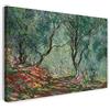 Printed Paintings Stampa su Tela (100x70cm): Claude Monet - Legno d'ulivo nel Giardino del Moreno