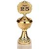Brubaker Coppa Trofeo d'orata con la cifra dell'anno - con Base in Marmo Levigato - per anniversari o Compleanni 25