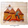 Horus Artesanía de Egipto PAPIRO Egizio Originale: La Sfinge e Le Piramidi di Gize su un papiro Originale Fatto e Dipinto a Mano in Egitto. 33x43 cm Ref.7H-C