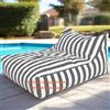 SXBCyan Fodera Pouf Galleggiante For Piscina(senza imbottitura) - King Outdoor, Impermeabile, In Oxford, For Esterni, Galleggiante, Senza Imbottitura, A Righe, For Spiaggia E Giardino(Dark grey)