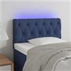 IBUQDDV Testiera Letto Matrimoniale LED Blu Una Piazza E Mezza Spalliera Letto Matrimoniale Tessuto per Camera Degli Ospiti Salone