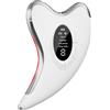 Profey EMS Gua Sha, Massaggiatore Viso mit 45℃ Wärme & Vibration, Lifting EMS 9 Livelli di Intensità, 4 Modalità, LED Rosso, Giallo e Blu, Gua Sha Viso Anti-Aging Riduzione di Gonfiori