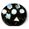 Jet International Wow A ++ Opalite 7 pietre Set di geometrie sacre Pietra preziosa Platonica Massima qualità superiore Merkaba Star con custodia in velluto Attraente vita detergente Vitalità Guarigi