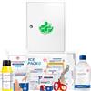 AIESI® Armadietto di pronto soccorso con ALLEGATO 2 MAGGIORATO in metallo per aziende meno 3 dipendenti, Conforme DM388/DL81, Made in Italy
