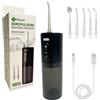 MULIN Irrigatore Orale Professionale Senza Fili per Casa e Viaggio - Idropulsore Dentale Portatile ad Acqua Ricaricabile Impermeabile IPX7 con 5 Ugelli Intercambiabili - Nero