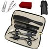 JIESENYU forbici per capelli forbici per parrucchieri professionali da 6 pollici che tagliano il kit di forbici per sfoltire con astuccio, pettine, rasoio