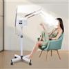 GAOUSD Vapozone Estetica Professionale 3 in 1 Vapore Viso con Luce LED e Lente d'ingrandimento Altezza Regolabile Modalità Calda e Fredda Ugello Girevole 360°, Per Salone di Bellezza