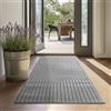 SIMPEX Tappeto Runner 80x150 cm Grigio, Pelo Corto con Effetto 3D Alto-Basso, Stile Boho Scandinavo, per Soggiorno, Camera o Esterni