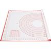 Jimklpy Jimkply - Tappetino da forno in silicone, 80 x 60 cm, grande tappetino in silicone, per stendere l'impasto e fare pane, pizza, biscotti (rosso)