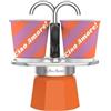 Bialetti Mini Express 2 Tazze | Collezione Dolce Vita, Caffettiera Arancione con 2 Tazzine incluse