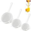 ZXNJA 3 colino da cucina in plastica, filtro fine con manico per kefir, colino in plastica con setacci in 3 misure, colino in plastica, colino in plastica per kefir, filtro in plastica bianca per tè, caffè