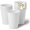 BIOZOYG 50x bicchierini caffè 300 ml / 12 oz, Ø 90 mm bianco - bicchieri carta senza plastica e con materiali sostenibili - bicchierini caffe carta
